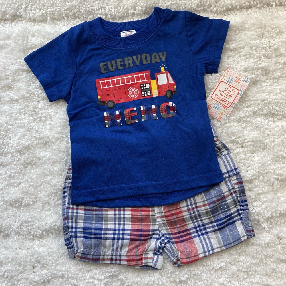 NWT Swiggles 0-3 months boys outfit